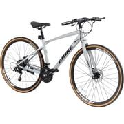 NEORIVER Mens Road Bike, 700C 24-Speed Hybrid Bike for Adults, Features Dual Disc Brakes, Trigger Shifting, Internal Wiring & Lightweight Frame for City Commuting