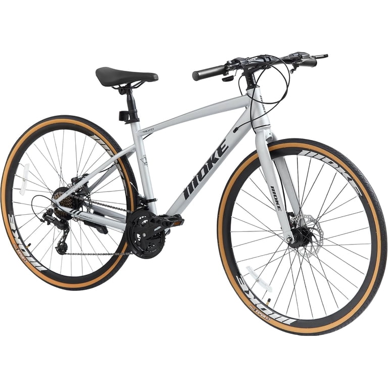 NEORIVER Mens Road Bike, 700C 24-Speed Hybrid Bike for Adults