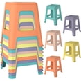 thumbnail image 1 of Pipleo Stackable Stools 10 Pack, 18.8 Inch Nesting Chairs for Kids - Colorful Plastic Backless Stools, Flexible Seating for Classroom, School, Kindergarten, Home & Office, 1 of 8