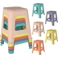 thumbnail image 1 of Pipleo Stackable Stools 5 Pack, 18.8 Inch Nesting Chairs for Kids - Colorful Plastic Backless Stools, Flexible Seating for Classroom, School, Kindergarten, Home & Office, 1 of 8