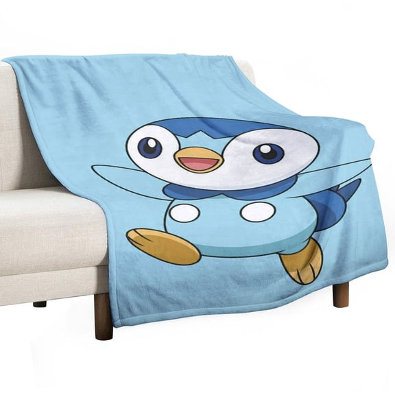 Piplup Blanket Super Soft Cozy Warm Plush Throw Blanket for Boys Girls Kids, Lightweight Fuzzy Flannel Blankets for Couch Sofa Bed Travel Camping Gifts 50"x70"