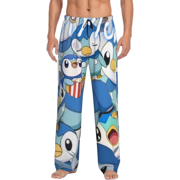 Piplup Mens Pajama Pants Ultra Soft Comfy Lounge Sleep Pants Print Loose Casual Bottoms Loungewear