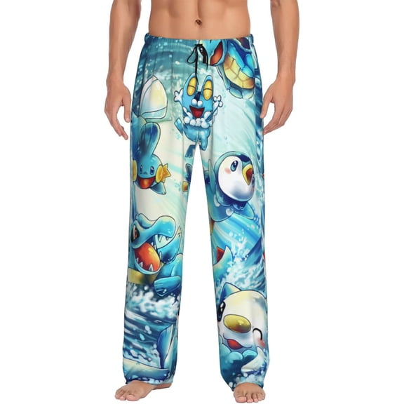 Piplup Mens Pajama Pants Ultra Soft Comfy Lounge Sleep Pants Print Loose Casual Bottoms Loungewear