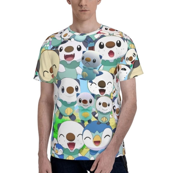 Piplup T Shirt For Men Women, Graphic Print Casual Unisex Short Sleeve Summer Funny Top Tees Shirt