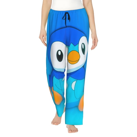 Piplup Women's Pajama Pants Ultra Soft Comfy Sleep Lounge Pants Cartoon Print Lightweight Casual Bottoms Loungewear