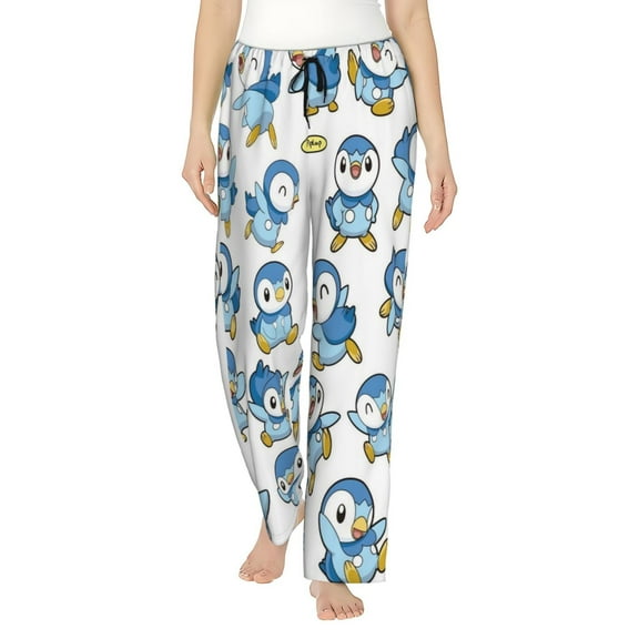Piplup Women's Pajama Pants Ultra Soft Comfy Sleep Lounge Pants Cartoon Print Lightweight Casual Bottoms Loungewear