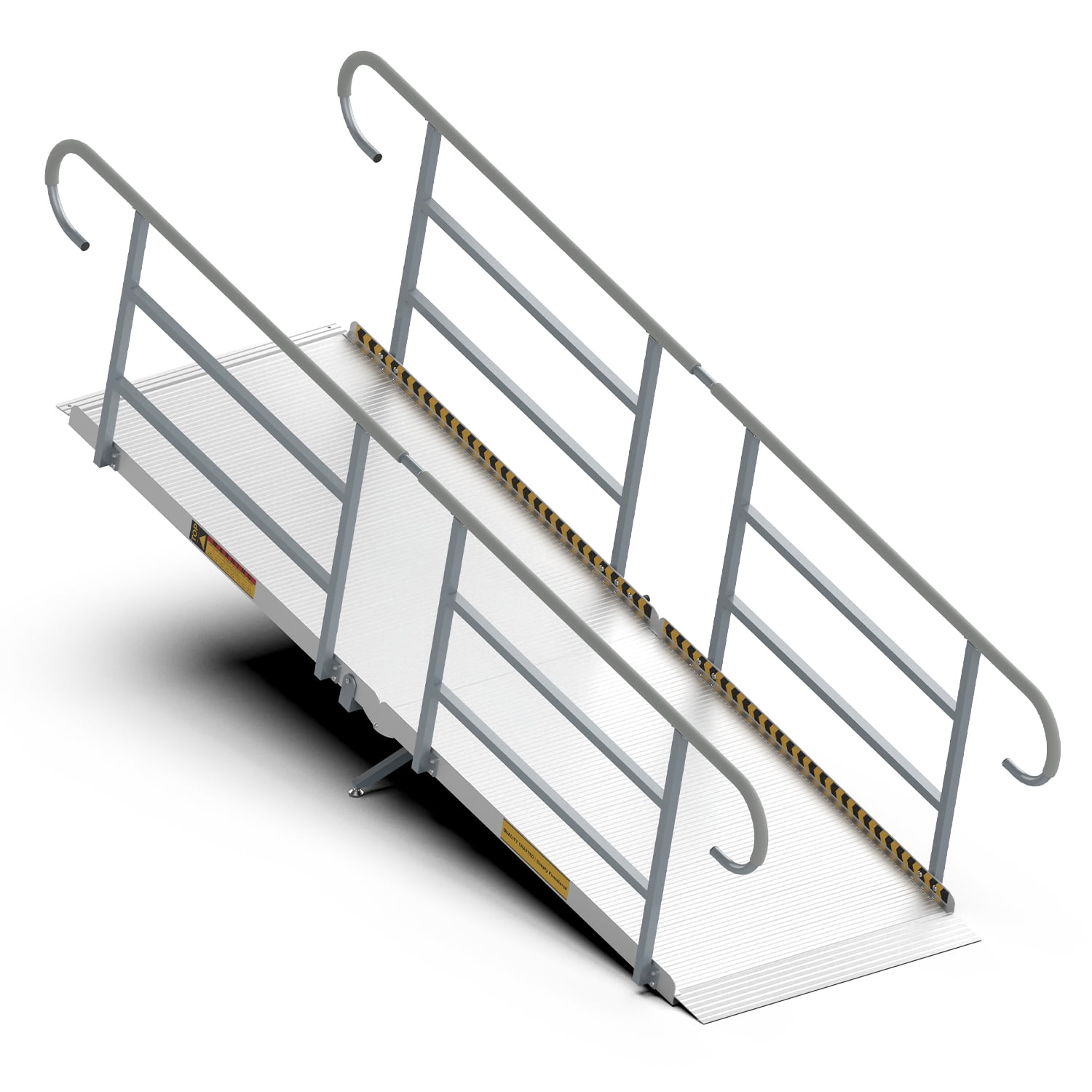 Ghandiicapped Ramp Pipopa 10' L Silver Spring Folding Aluminum Mobility Ramp with Dual ...
