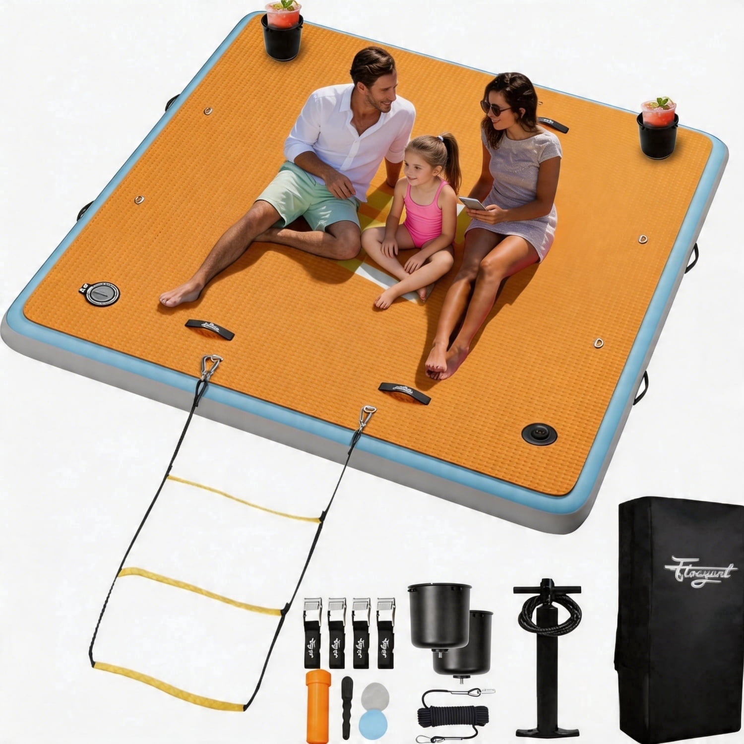 Pipopa Inflatable Floating Dock,Inflatable Dock Platform with ...