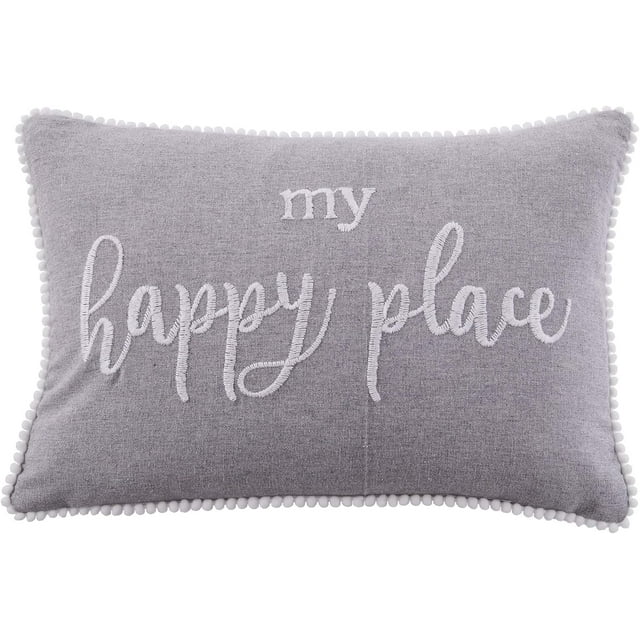 Pippa Decorative Pillow (12 X 24In.) Beach Grey And White