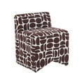 thumbnail image 1 of Pippa Merlot Geometric Jacquard Weave Stool, 1 of 6