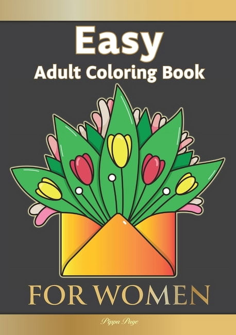 Pippa Page: Easy Adult Coloring Book for Women, Book 1 (Large Print)
