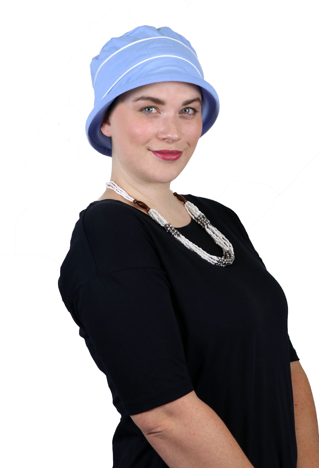 Pippin Combed Cotton Cloche Hat for Women 50+ UPF Sun Protection (Chambray)