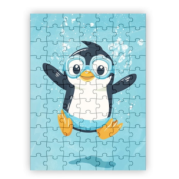 Pippin the Plunging Penguin Jigsaw Puzzle by Dancing Littles Jungle - 88 Pieces
