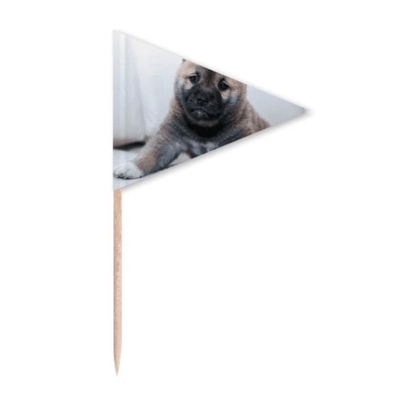 Pippy Dog Pet Animal Cute Picture Toothpick Triangle Cupcake Toppers Flag