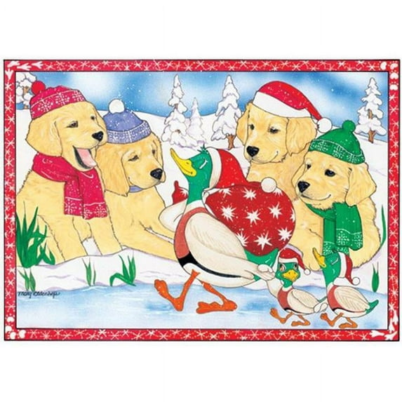 Pipsqueak Productions C468 Golden Ducky Christmas Christmas Boxed Cards - Pack of 10