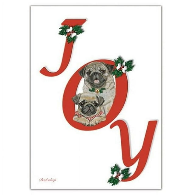 Pipsqueak Productions C579 Pug Joy Christmas Boxed Cards - Pack of 10