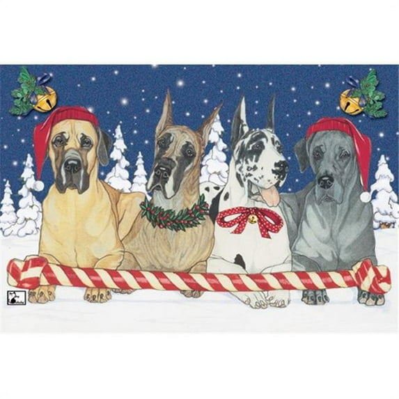 Pipsqueak Productions C913 Holiday Boxed Cards- Great Dane