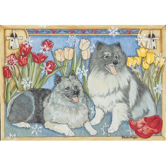 Pipsqueak Productions C968 Holiday Boxed Cards- Keeshond