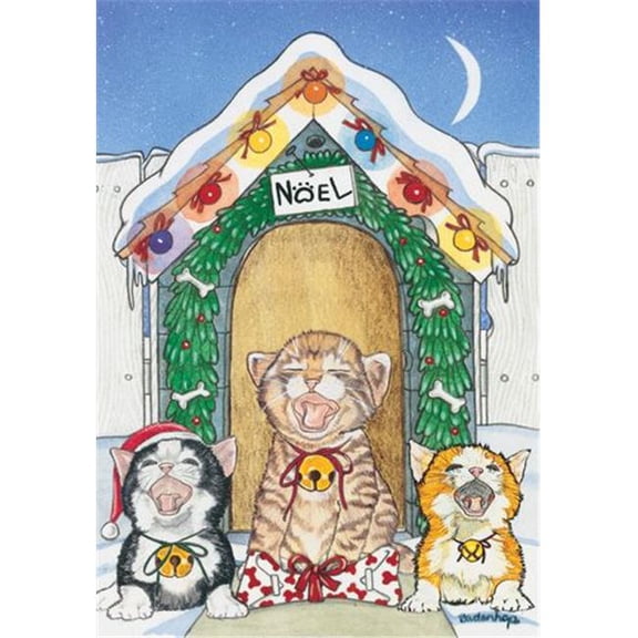 Pipsqueak Productions  Cat Holiday Boxed Cards - 12 Cards and 12 Envelopes in A Cello