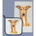 thumbnail image 1 of Pipsqueak Productions DP531 Dish Towel and Pot Holder Set - Greyhound Tan, 1 of 1