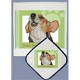 thumbnail image 1 of Pipsqueak Productions DP555 Dish Towel and Pot Holder Set - Beagle, 1 of 1