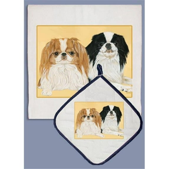 Pipsqueak Productions DP710A Japanese Chin Dish Towel And Pot Holder Set