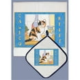 thumbnail image 1 of Pipsqueak Productions DP941 Cat Dish Towel And Pot Holder Set, 1 of 1
