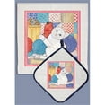 thumbnail image 1 of Pipsqueak Productions DP943 Cat Dish Towel And Pot Holder Set, 1 of 1