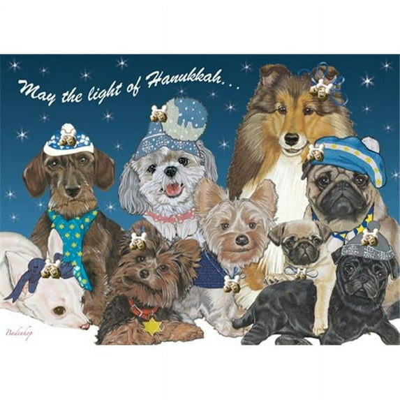Pipsqueak Productions Hanukkah Dogs Hanukkah Boxed Cards - Pack of 10