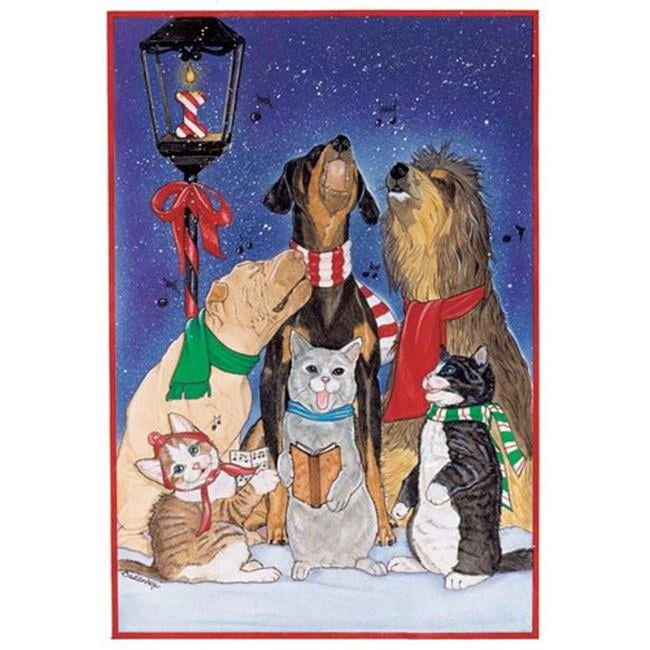 Pipsqueak Productions Mix Dog With Cat Holiday Boxed Cards