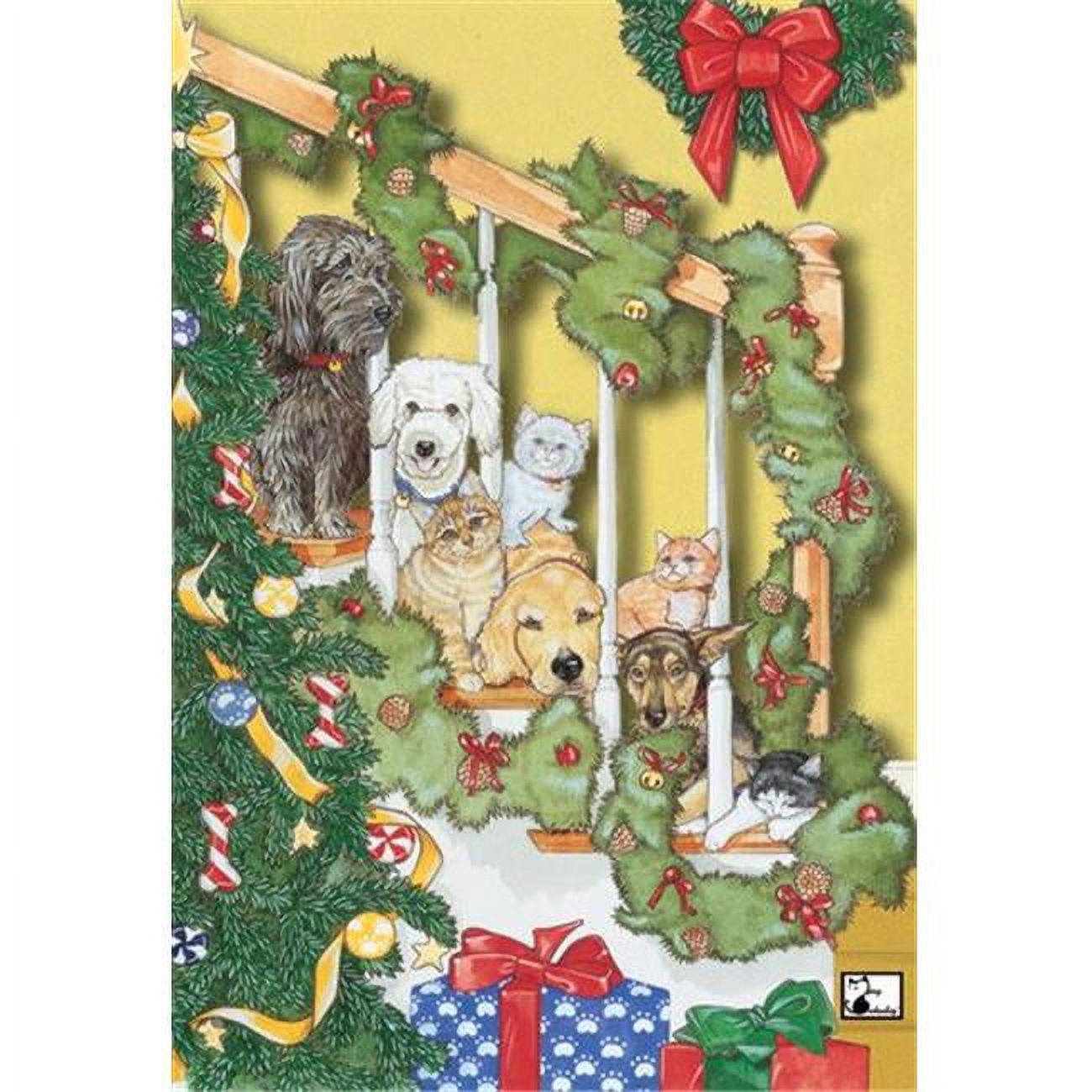 Pipsqueak Productions Mix Dog With Cat Holiday Boxed Cards