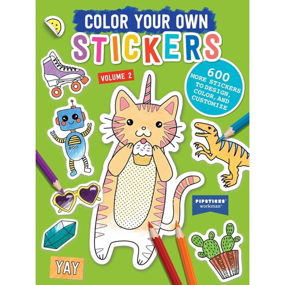 Color Your Own Stickers, Volume 2: Trade Edition (Paperback)