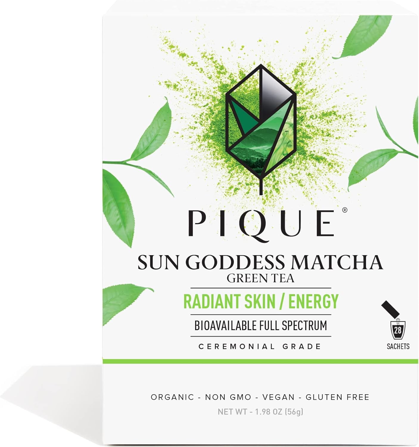 Pique Organic Sun Goddess Matcha Ceremonial Grade Matcha Green Tea