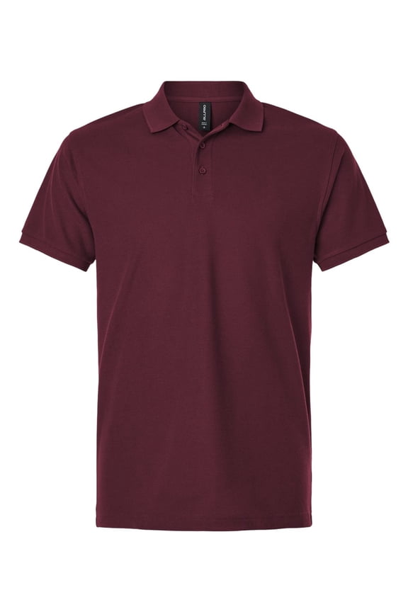 62800 Pique Polo-Maroon-L