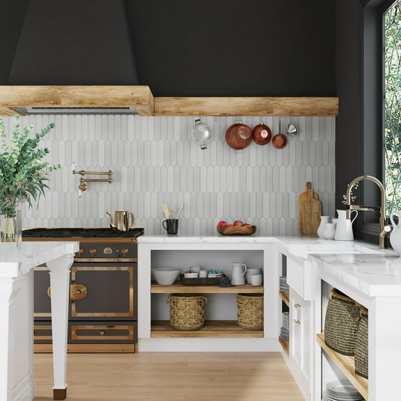 Piquet 2 in. x 10 in. Matte Gray Ceramic Picket Wall and Floor Tile (5.38 sq. ft./case) (44-pack)