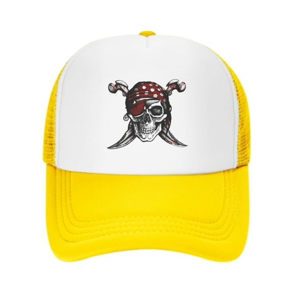 Piracy Unisex Trucker Hats for Men Women Adjustable Casual Baseball Caps for Outdoor Activities Dad Cap