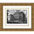 thumbnail image 1 of Piranesi 18x15 Gold Ornate Wood Framed with Double Matting Museum Art Print Titled - Veduta sul Monte Quirinale, 1 of 4