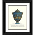 thumbnail image 1 of Piranesi 20x24 Black Ornate Wood Framed with Double Matting Museum Art Print Titled - Blue Urn III, 1 of 4