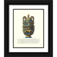 thumbnail image 1 of Piranesi 26x32 Black Ornate Wood Framed with Double Matting Museum Art Print Titled - Blue Urn II, 1 of 4