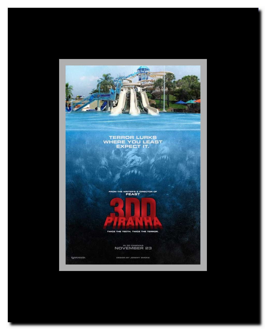 Piranha 3DD Framed Movie Poster