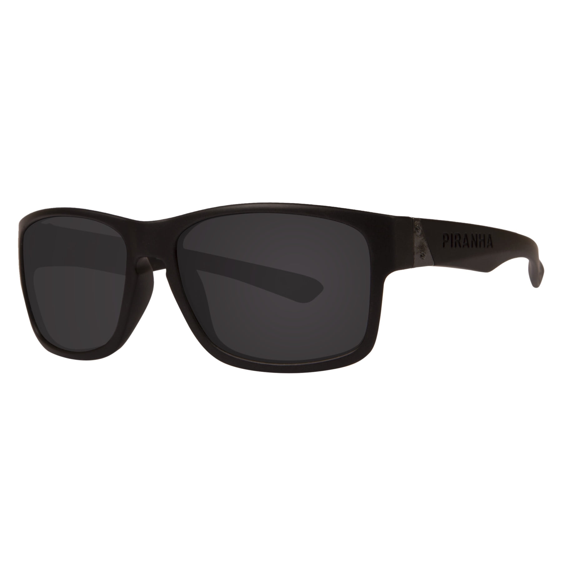 Piranha Aspen Hydrofloat Black Frame Sunglasses with Smoke Polarized Lens  