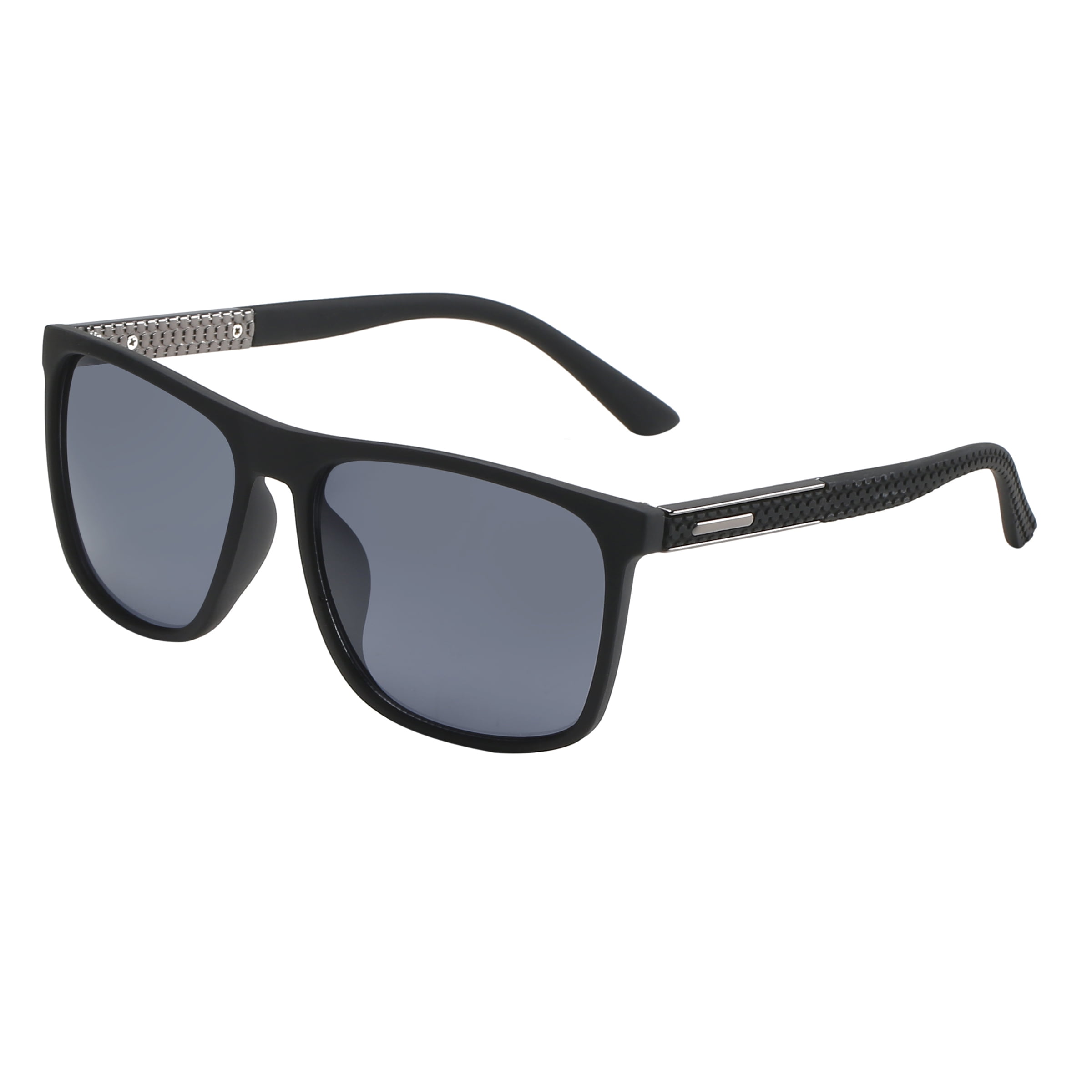 Piranha Eyewear Asher Classic Square Black Sunglasses with Smoke