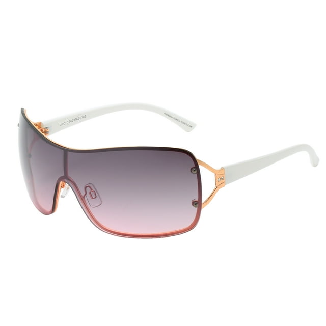 Piranha Eyewear Birkin Oversize Shield Sunglasses for Women with Purple Gradient Lens