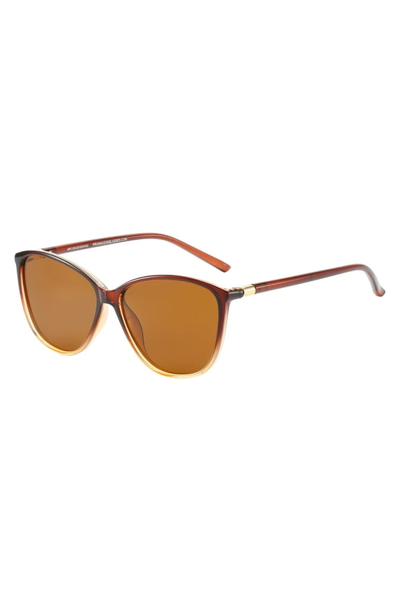 Chic II Cat Eye Sunglasses for Women with Brown Polarized Lens