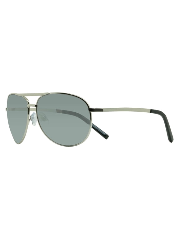 Cop Silver Aviator Sunglasses for Men with Smoke Lens