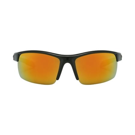 Piranha Eyewear Eclipse Half Frame Sports Sunglasses - Orange Mirror Lens
