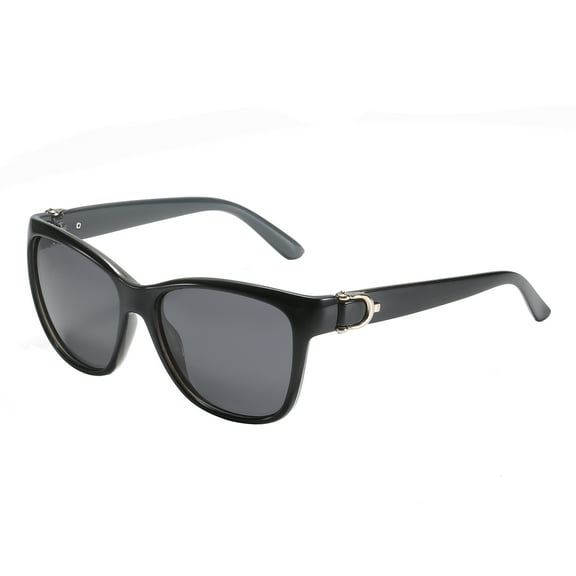 Piranha Eyewear Emma Square Cat Eye Sunglasses for Women with Smoke Polarized Lens