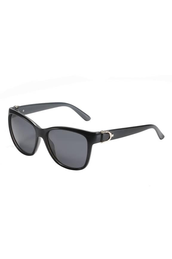 Emma Square Cat Eye Sunglasses for Women with Smoke Polarized Lens