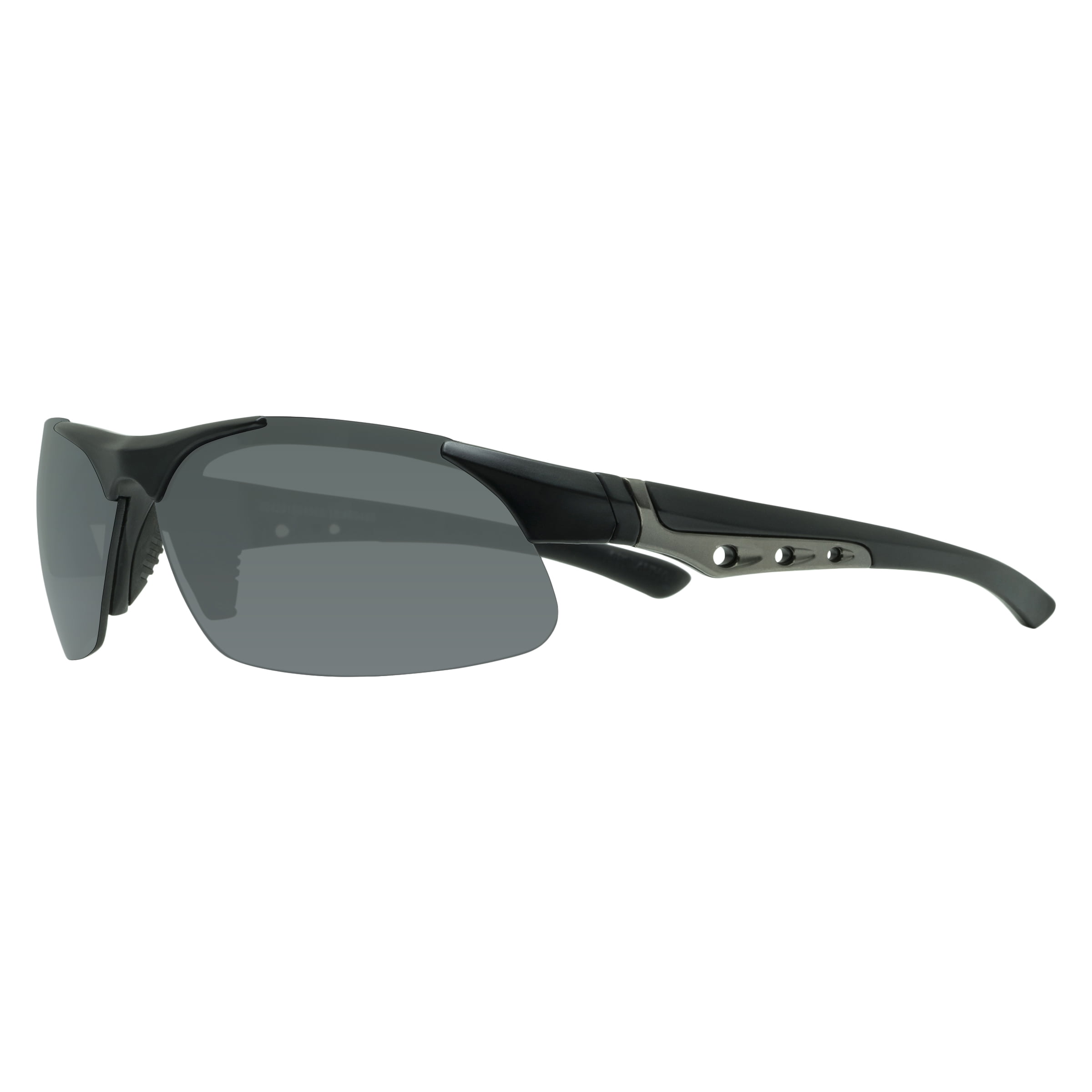 Piranha Eyewear Encore Half Frame Sport Sunglasses for Men with Smoke Lens  