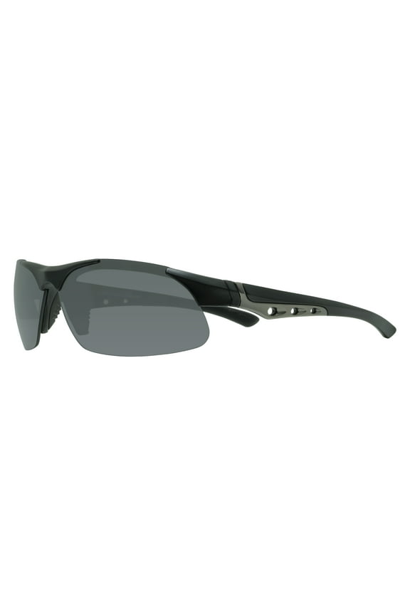 Encore Half Frame Sport Sunglasses for Men with Smoke Lens